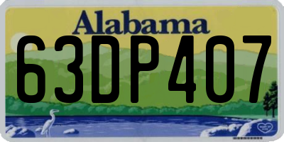 AL license plate 63DP407