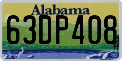 AL license plate 63DP408