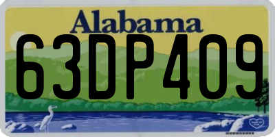 AL license plate 63DP409