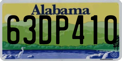 AL license plate 63DP410