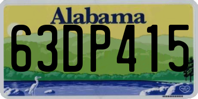 AL license plate 63DP415