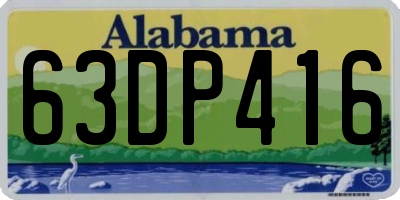 AL license plate 63DP416