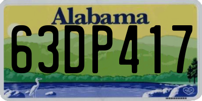 AL license plate 63DP417
