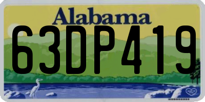 AL license plate 63DP419