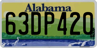 AL license plate 63DP420