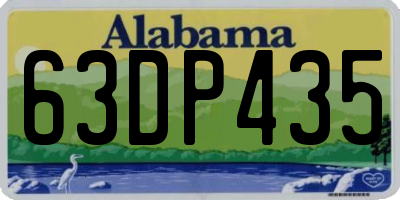 AL license plate 63DP435