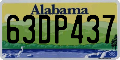 AL license plate 63DP437