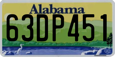 AL license plate 63DP451