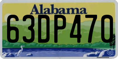 AL license plate 63DP470