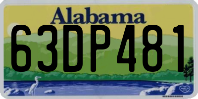 AL license plate 63DP481