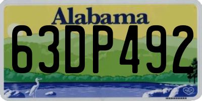 AL license plate 63DP492