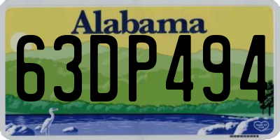AL license plate 63DP494