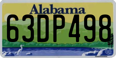 AL license plate 63DP498