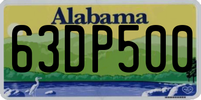 AL license plate 63DP500