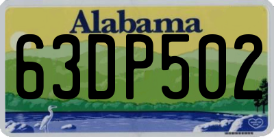 AL license plate 63DP502