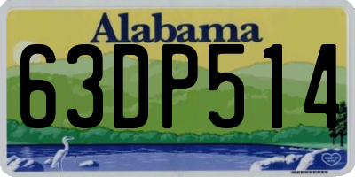 AL license plate 63DP514