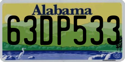 AL license plate 63DP533