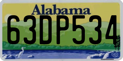AL license plate 63DP534