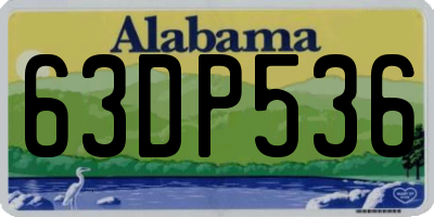 AL license plate 63DP536
