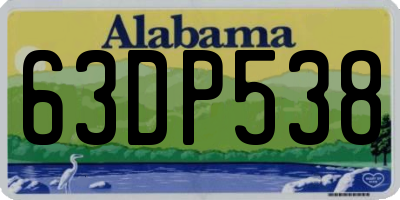 AL license plate 63DP538