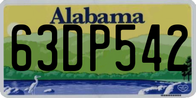 AL license plate 63DP542