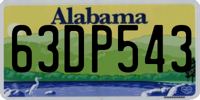 AL license plate 63DP543
