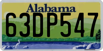 AL license plate 63DP547