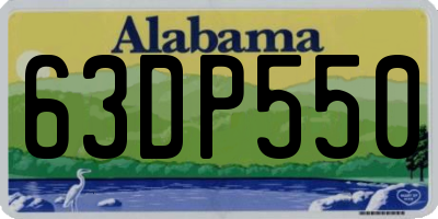 AL license plate 63DP550