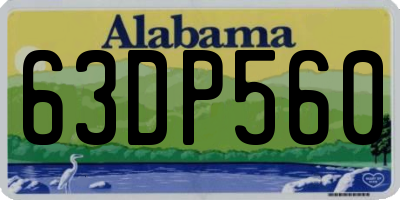 AL license plate 63DP560