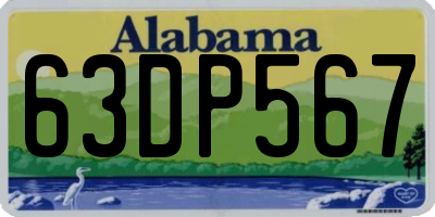 AL license plate 63DP567