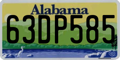 AL license plate 63DP585