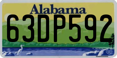 AL license plate 63DP592