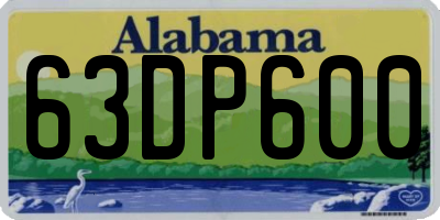 AL license plate 63DP600