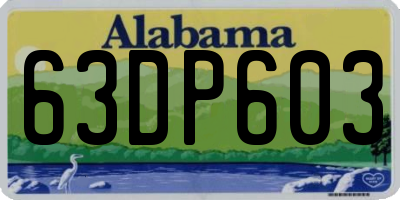 AL license plate 63DP603