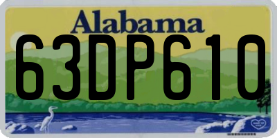 AL license plate 63DP610