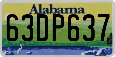 AL license plate 63DP637