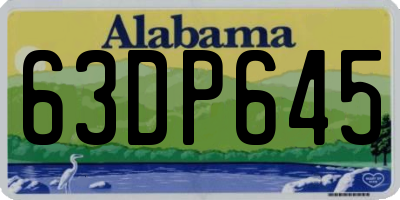 AL license plate 63DP645