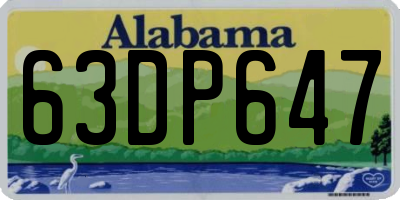 AL license plate 63DP647