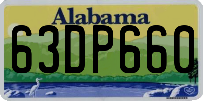 AL license plate 63DP660