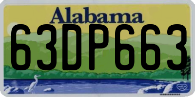AL license plate 63DP663