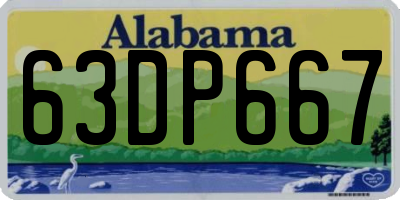 AL license plate 63DP667