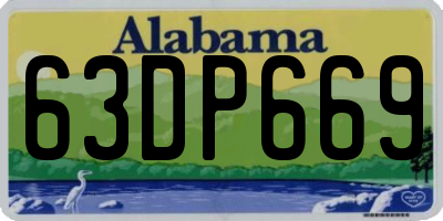 AL license plate 63DP669