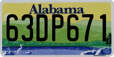 AL license plate 63DP671