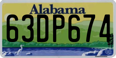 AL license plate 63DP674