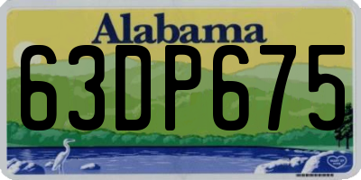 AL license plate 63DP675