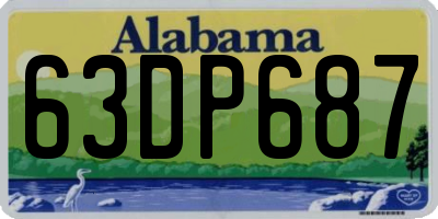 AL license plate 63DP687
