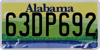AL license plate 63DP692