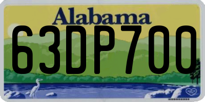 AL license plate 63DP700