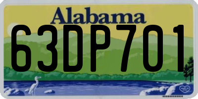AL license plate 63DP701