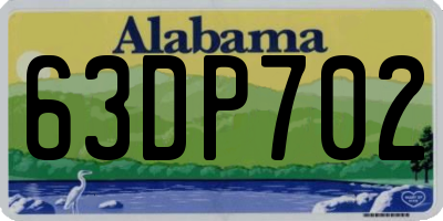 AL license plate 63DP702